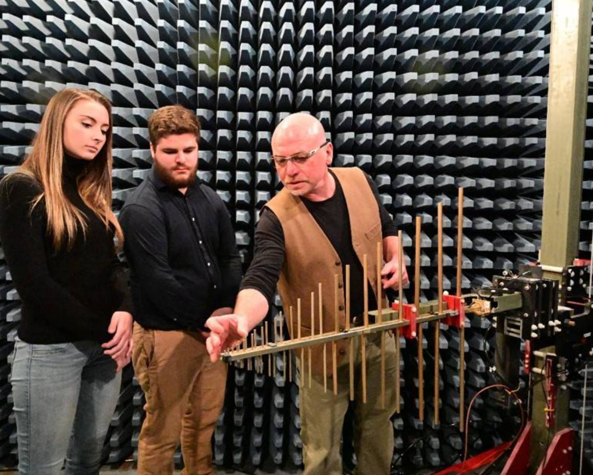 Students and faculty working inside the EMC Center